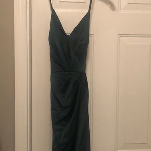 David’s Bridal Spaghetti Strap Crepe Dress